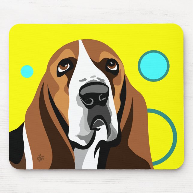 Mousepad Cão Basset Hound (Frente)