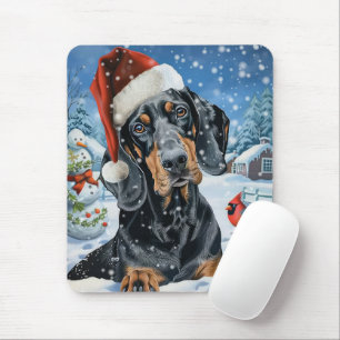 Mousepad Cão Bluetick Coonhound Natal Terra de Maravilhas d