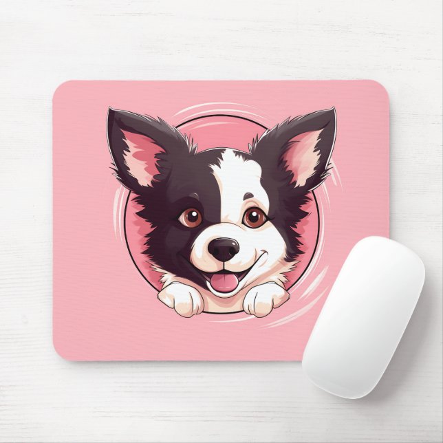 Mousepad Cão Collie da Borda de Pequim (Com mouse)