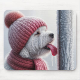 Mousepad Cão Com Tongue Em Polo Congelado