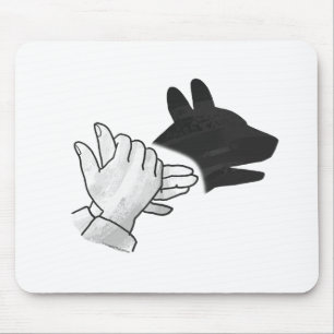Mousepad Cão da silhueta da mão