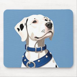Mousepad Cão Dálmata com Coleira Azul