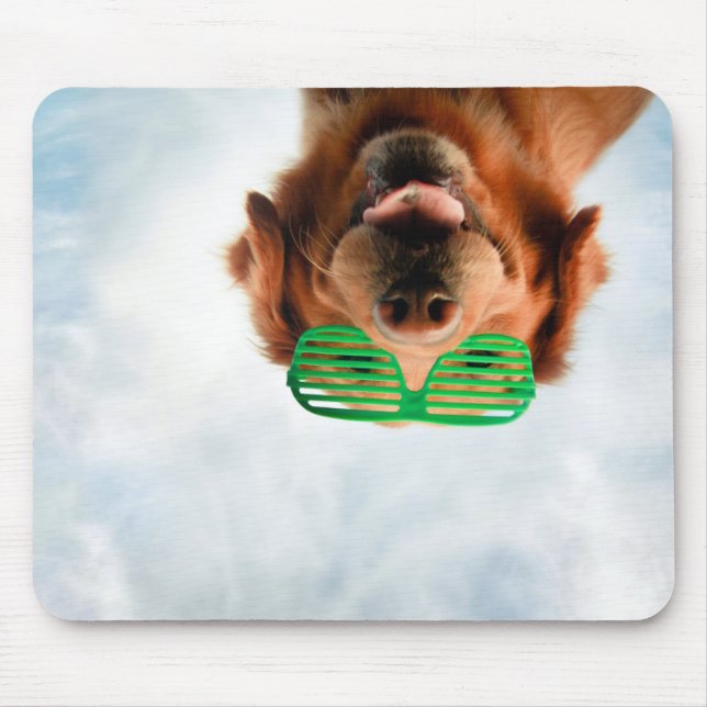 Mousepad Cão das imagens | de Getty com vidros (Frente)