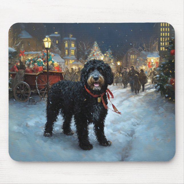 Mousepad Cão de Água - Natal - Estação Festiva Portuguesa (Frente)