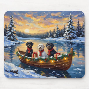 Mousepad Cão de Água Português Natal Barca Festa