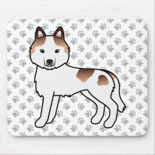 Mousepad Cão-de-Cartoon Cinto-de-Cartoon Vermelho Piebalo S