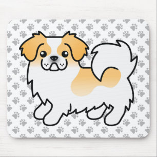 Mousepad Cão de Cartoon Pintura Tibetana Espanhola