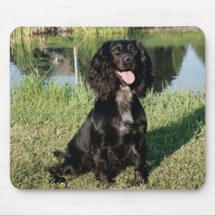 Mousepad Cão de filhote de cachorro preto de cocker spanie