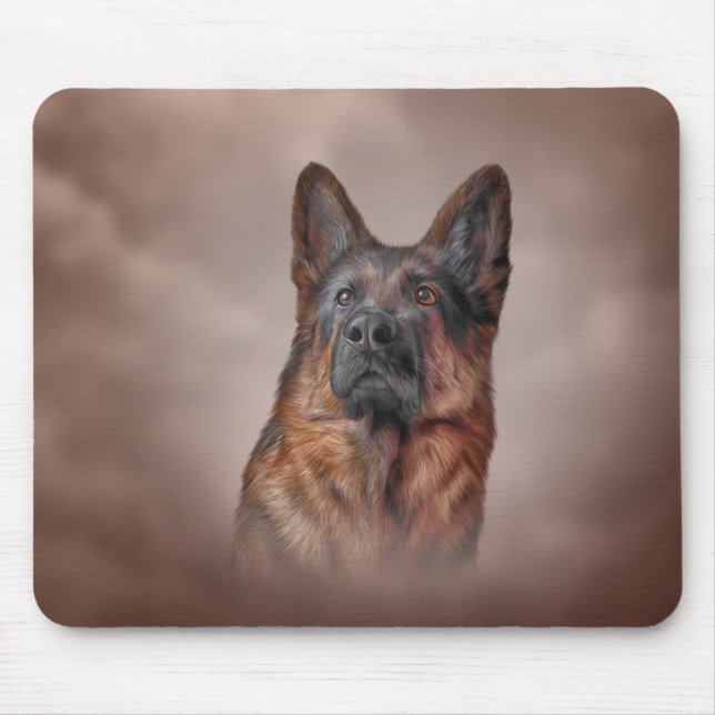 Mousepad Cão de german shepherd (Frente)