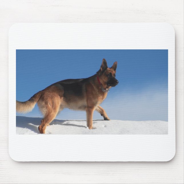 Mousepad Cão De German shepherd Saudável E Feliz (Frente)
