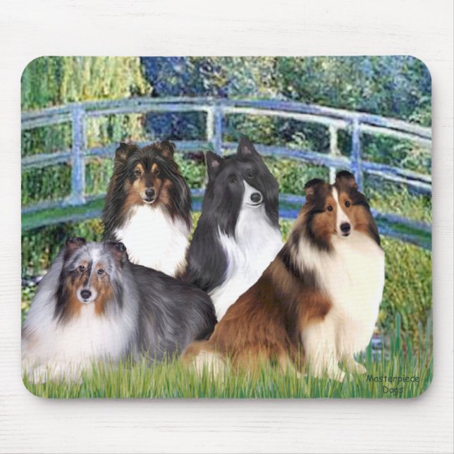 Mousepad Cão de Pastoreiro de Shetland (quatro) - Ponte (Frente)