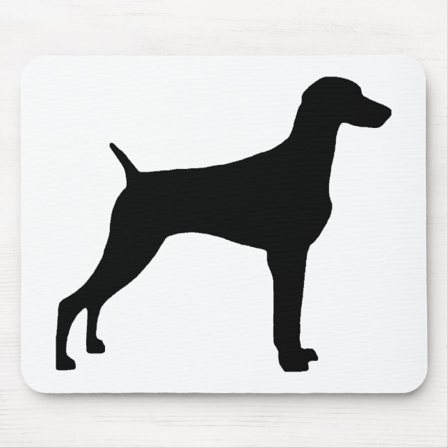 Mousepad Cão de Weimaraner (no preto) (Frente)