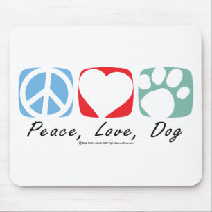 Mousepad Cão do amor da paz