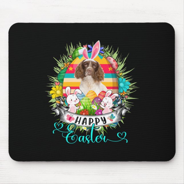 Mousepad Cão English Springer Spaniel em Ovos de Páscoa Esb (Frente)
