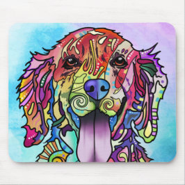 Mousepad Cão feliz colorido
