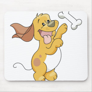 Mousepad Cão feliz com osso