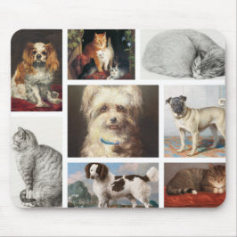 Mousepad Cão Gato Pets 8 Foto Retrato Collage Keepsasait