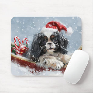 Mousepad Cão Japonês Chin Natal Festivo