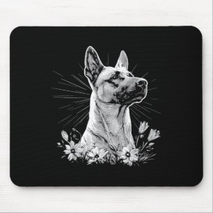 Mousepad Cão-Malinois-Lover-Estilo Retro Tatuagem