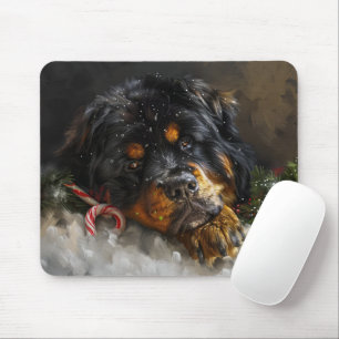 Mousepad Cão Mastim Tibetano Natal Festivo