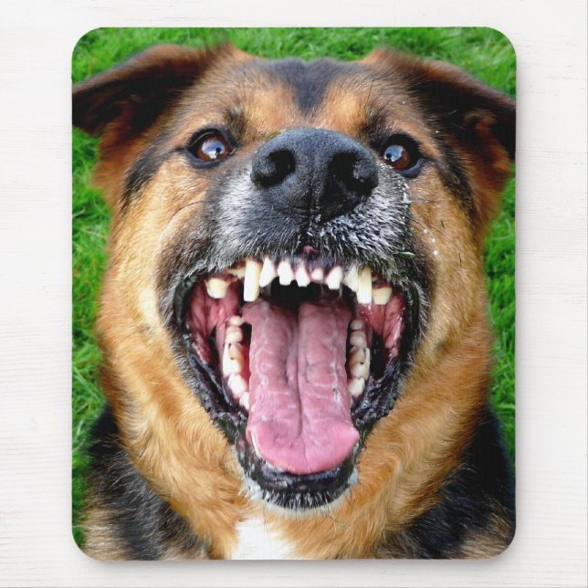 Mousepad Cão médio com dentes grandes (Frente)