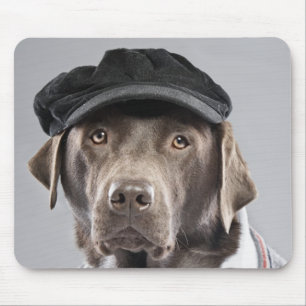 Mousepad Cão na camisola e no boné