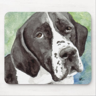 Mousepad Cão Pointer Preto e Branco