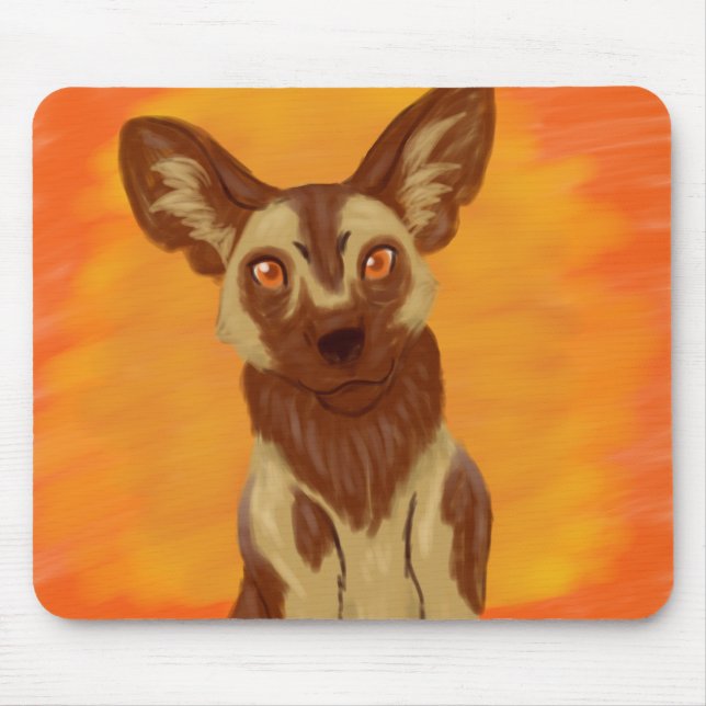 Mousepad Cão selvagem africano (Frente)