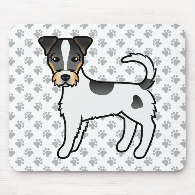 Mousepad Cão Terrier de Rough Coat Tricolor Parson Russell (Frente)