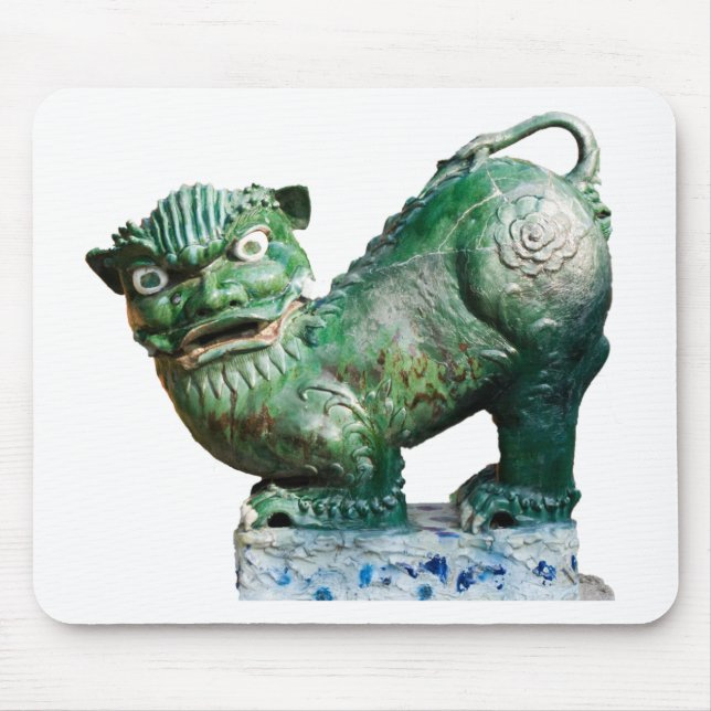 Mousepad Cão verde de Foo (Frente)