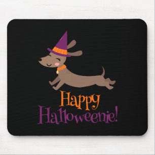Mousepad Cão Wiener Dia das Bruxas Esqueleto Amante Dachshu