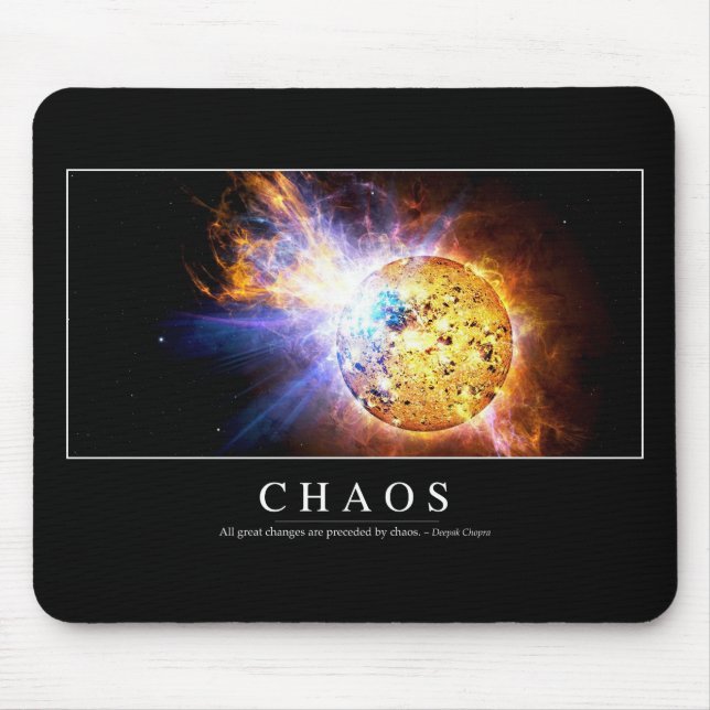 Mousepad Caos: Cotação Inspiracional (Frente)