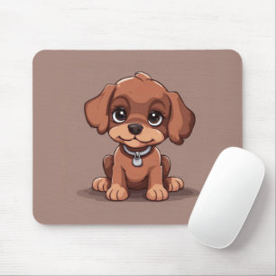 Mousepad Cãozinho castanho-branco