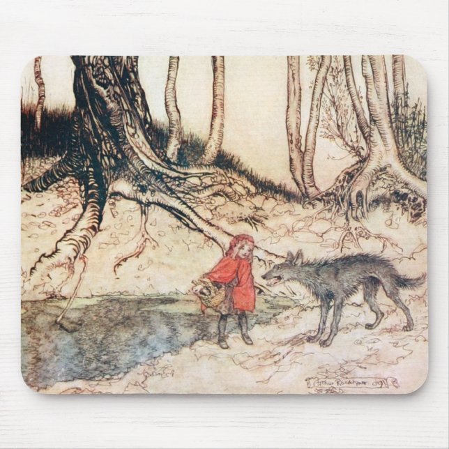 Mousepad Capa de equitação vermelha (Frente)