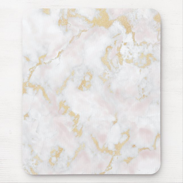 Mousepad Capa de iPhone com manchas de mármore rosa dourado (Frente)