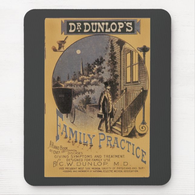 Mousepad Capa de Livro Antigo Prática Familiar do Doutor Du (Frente)