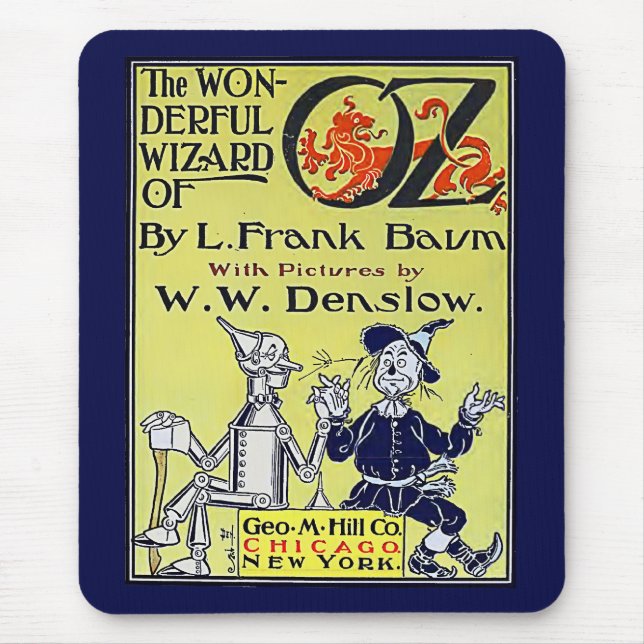 Mousepad Capa de Livro Clássico do Mágico de Oz (Frente)
