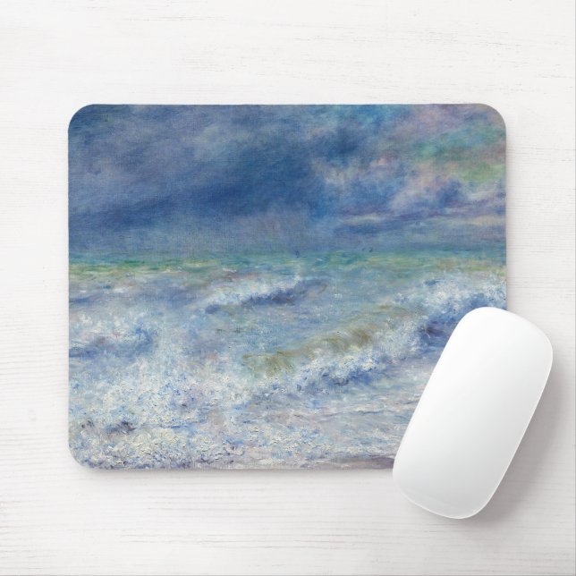 Mousepad Capa de mar por Renoir - Visão Impressionista do O (Com mouse)