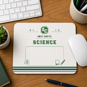Mousepad Capa Personalizada de Escola de Ciência Verde Mari
