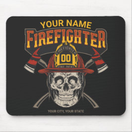 Mousepad Capacete de Caveira Personalizado de Bombeiro Ax B