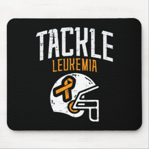 Mousepad Capacete Enfrentar Leucemia Fita Laranja Câncer de