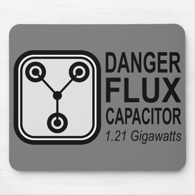 Mousepad Capacitor FLUX de Perigo 1.21 Gigawatts (Frente)