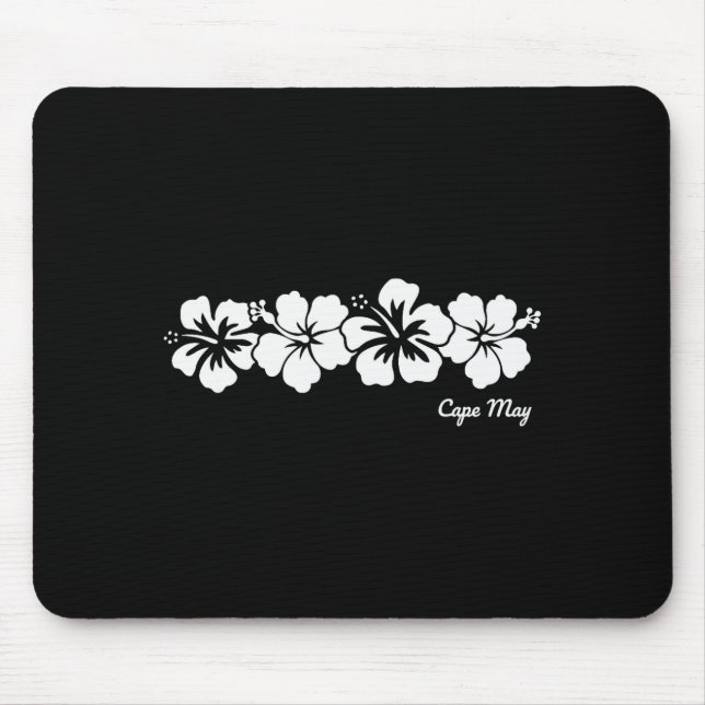 Mousepad Cape May New Jersey Nj Hibiscus Flower Souvenir Me (Frente)