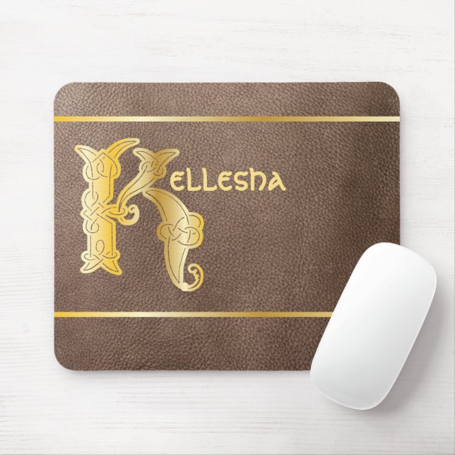 Mousepad Capital Decorativo do Nó Celta do século XVI K (Com mouse)