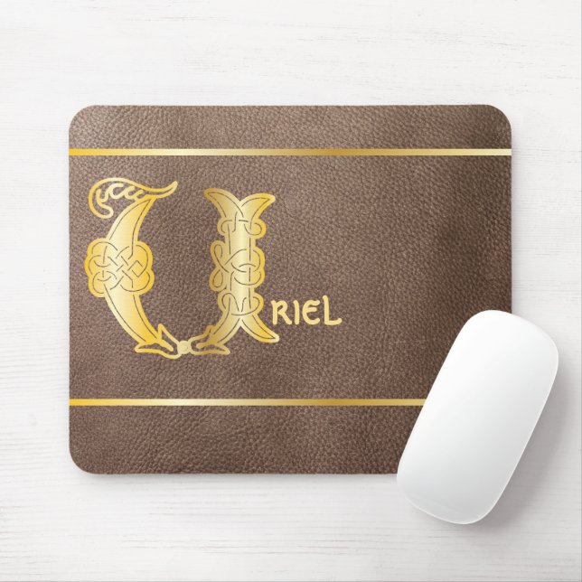 Mousepad Capital Decorativo do Nó Celta do século XVI U (Com mouse)