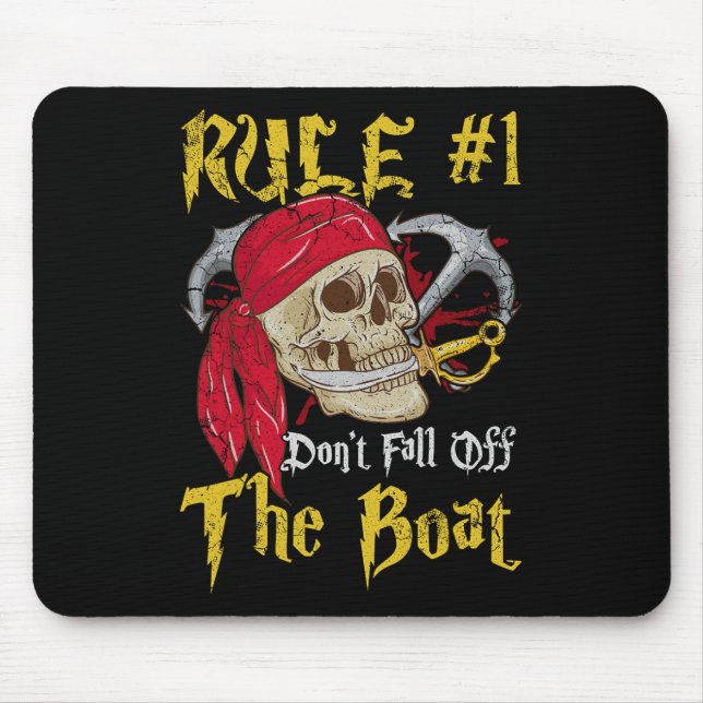 Mousepad Capitão barco Pirates Diversão Pirate Não Cai Em T (Frente)
