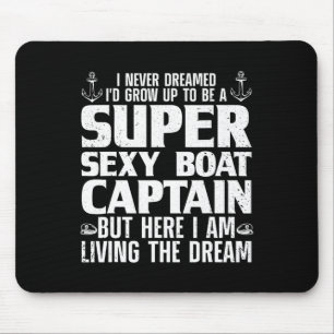 Mousepad Capitão de Barco Legal Para Homens Mulheres Vela B