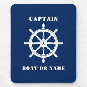 Mousepad Capitão e Marinho de Nome do Navio Náutico
