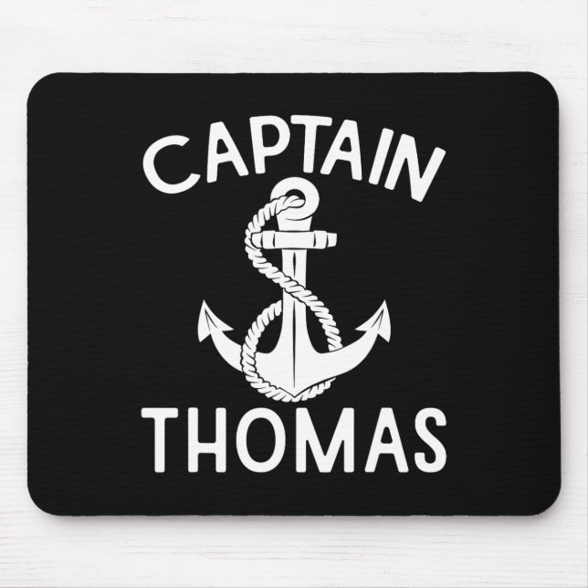 Mousepad Capitão Thomas Âncora Iate Embarcação Navio Barco  (Frente)