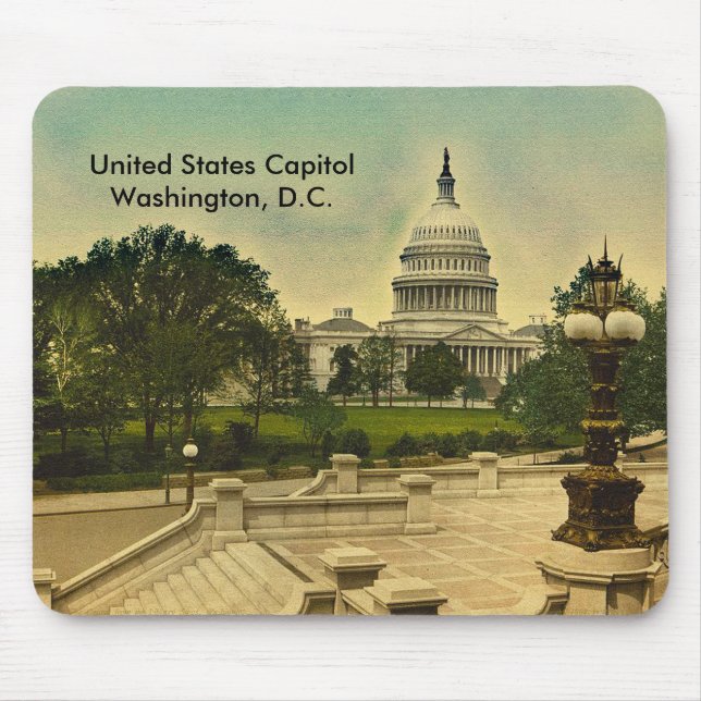 Mousepad Capitólio dos Estados Unidos das Etapas da Bibliot (Frente)